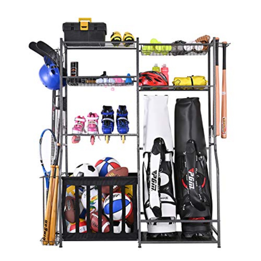 Golf Equipment Garage Organizer - Garage Sports Equipment Storage Rack for