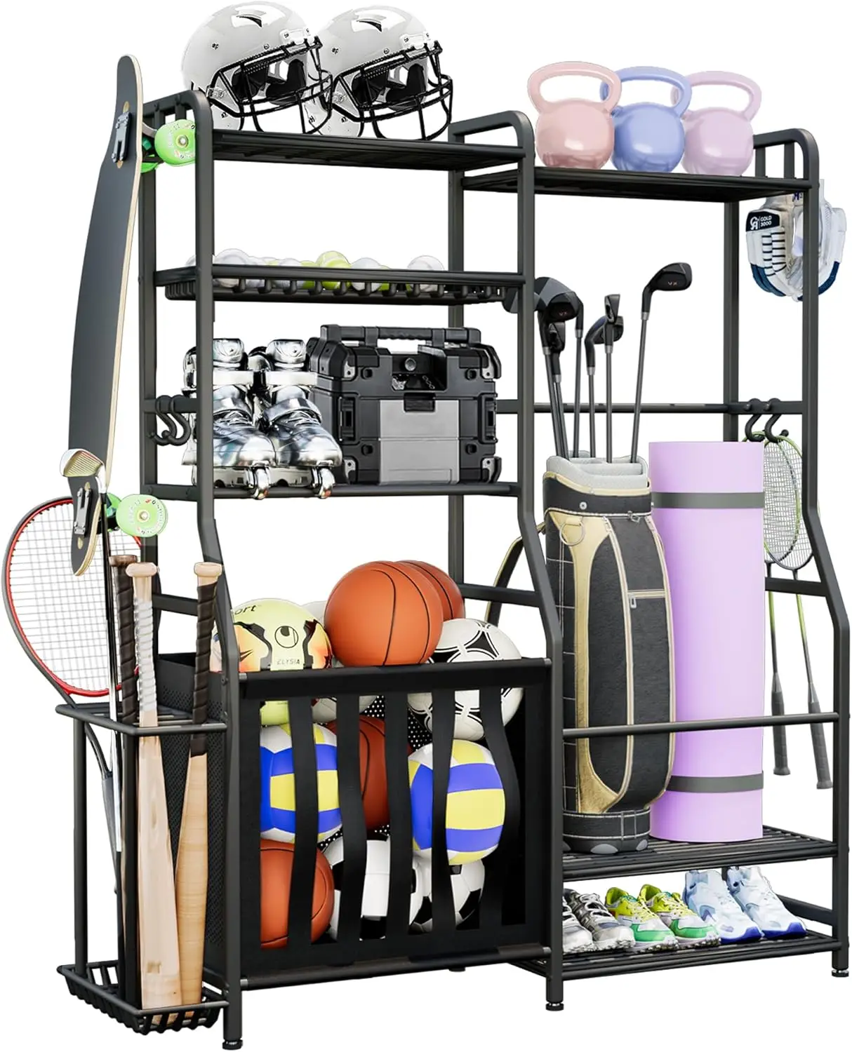 Golf Equipment Garage Organizer - Garage Sports Equipment Organizer, Golf Bag