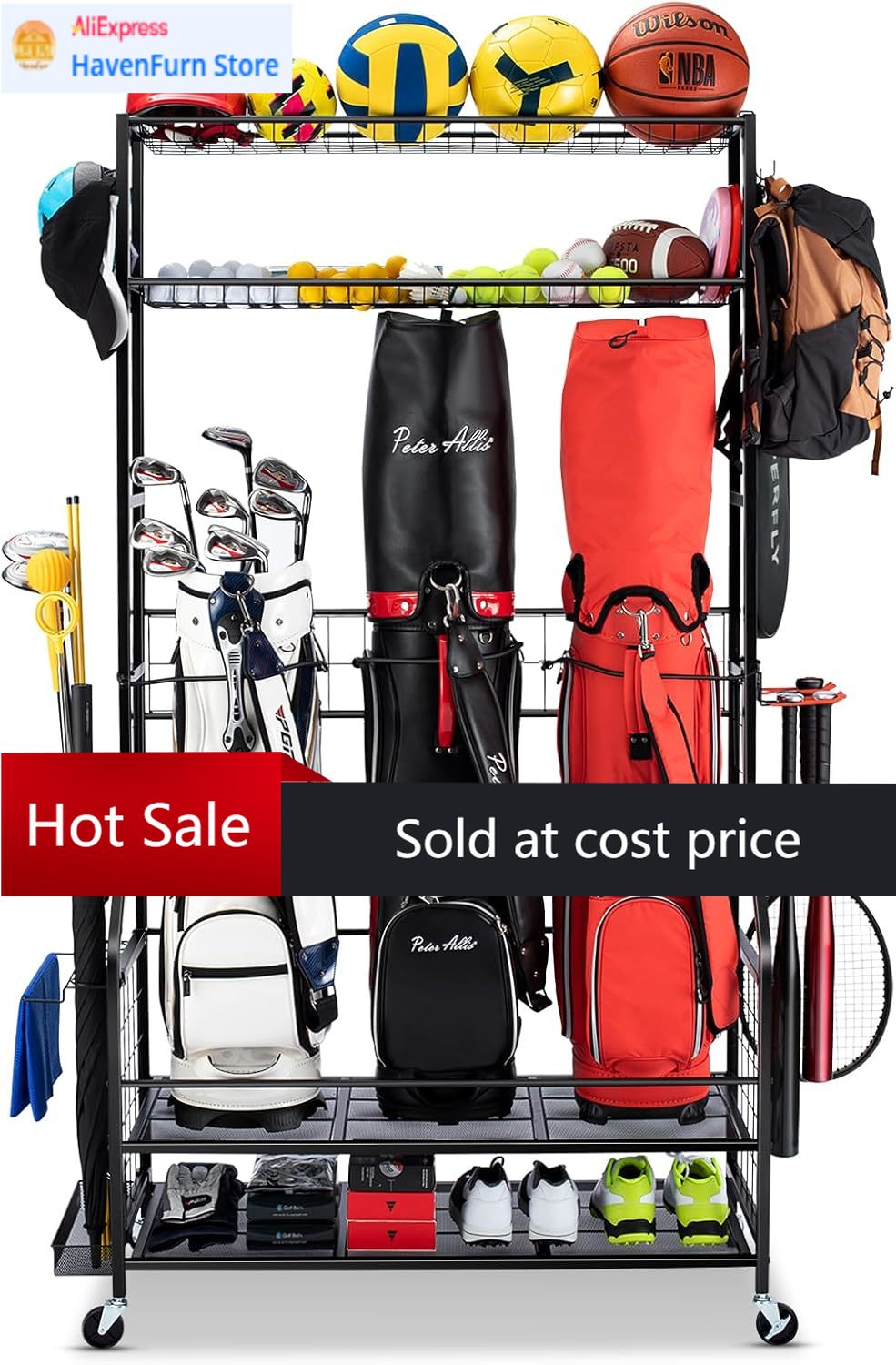 Activity priceGolf Bag Storage - Golf Equipment Garage Organizer 评论和价格
