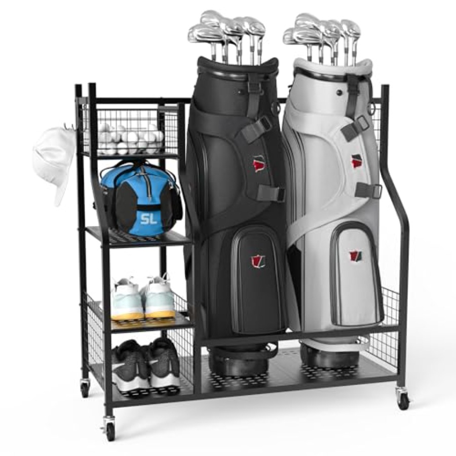 Golf Bag Storage Garage Organi - Golf Equipment Garage Organizer 评论和价格