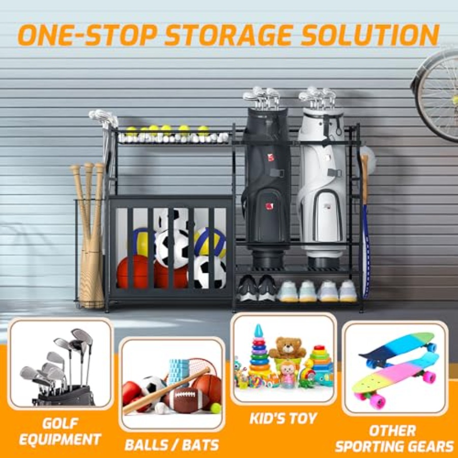 Sports Equipment Organizer Rac - Golf Equipment Garage Organizer 评论和价格
