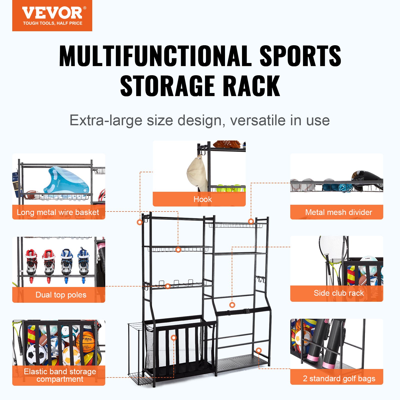 Golf Storage Garage Organizer, - Golf Equipment Garage Organizer 评论和价格