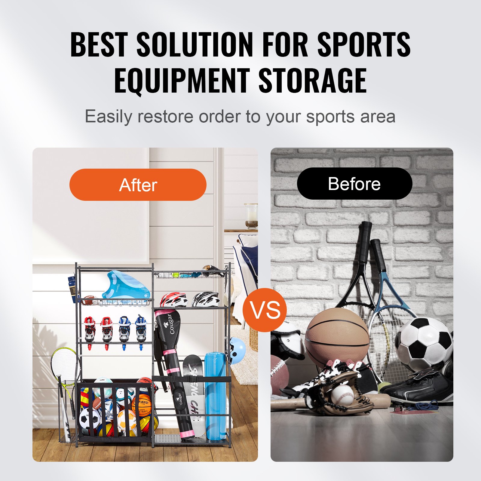 Golf Storage Garage Organizer, - Golf Equipment Garage Organizer 评论和价格