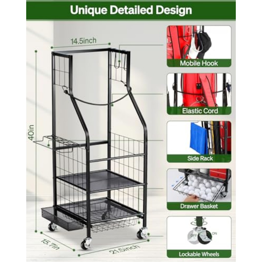 Golf Bags Storage Garage Organ - Golf Equipment Garage Organizer 评论和价格