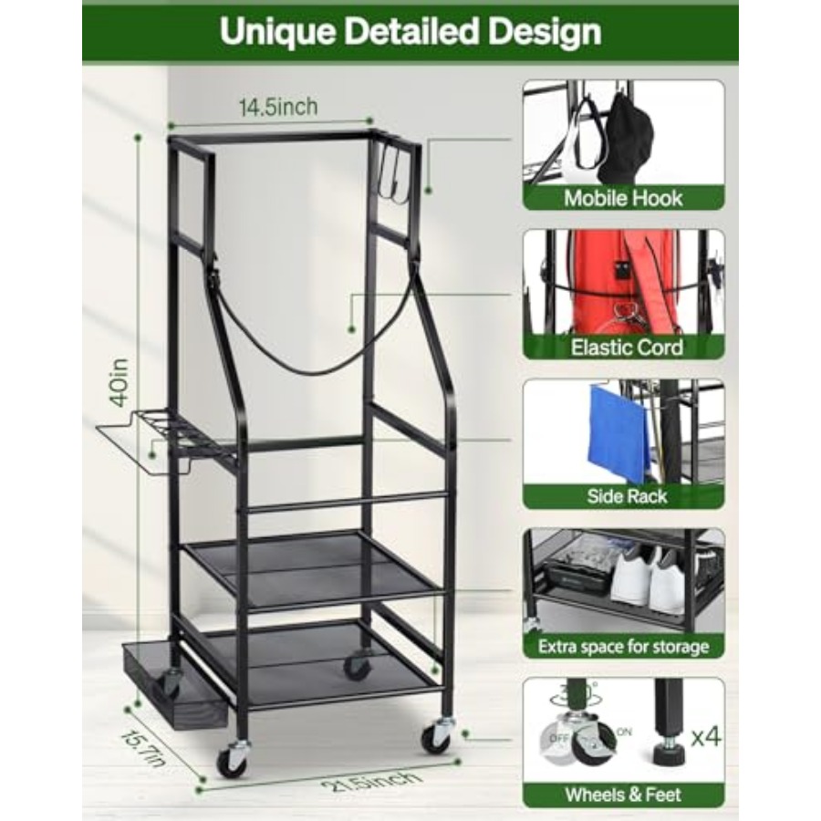 Golf Bags Storage Garage Organ - Golf Equipment Garage Organizer 评论和价格
