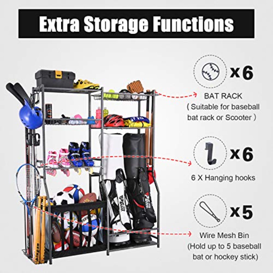 Garage Sports Equipment Storag - Golf Equipment Garage Organizer 评论和价格