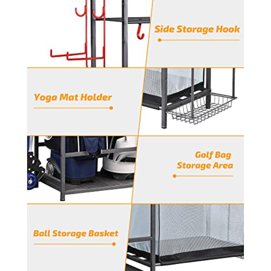Extra Large Golf Storage Ball  - Golf Equipment Garage Organizer 评论和价格