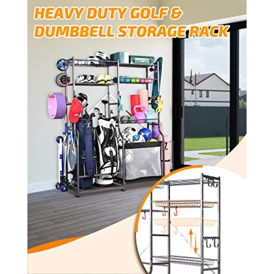 Extra Large Golf Storage Ball  - Golf Equipment Garage Organizer 评论和价格