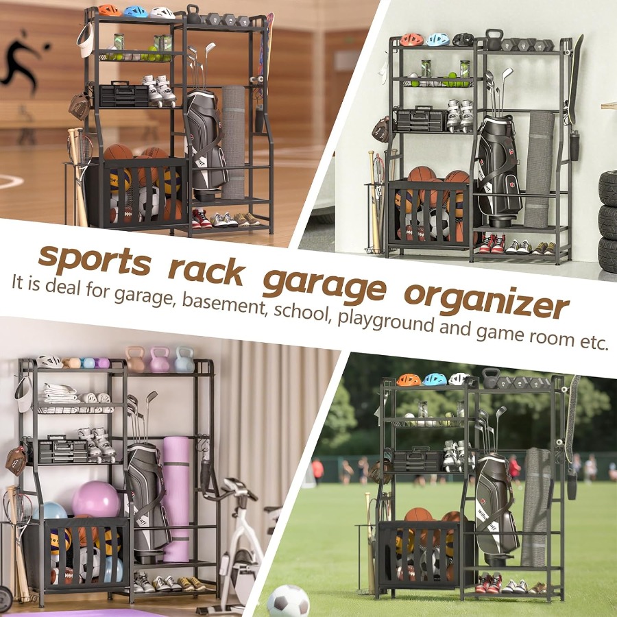 Garage Sports Equipment Organi - Golf Equipment Garage Organizer 评论和价格