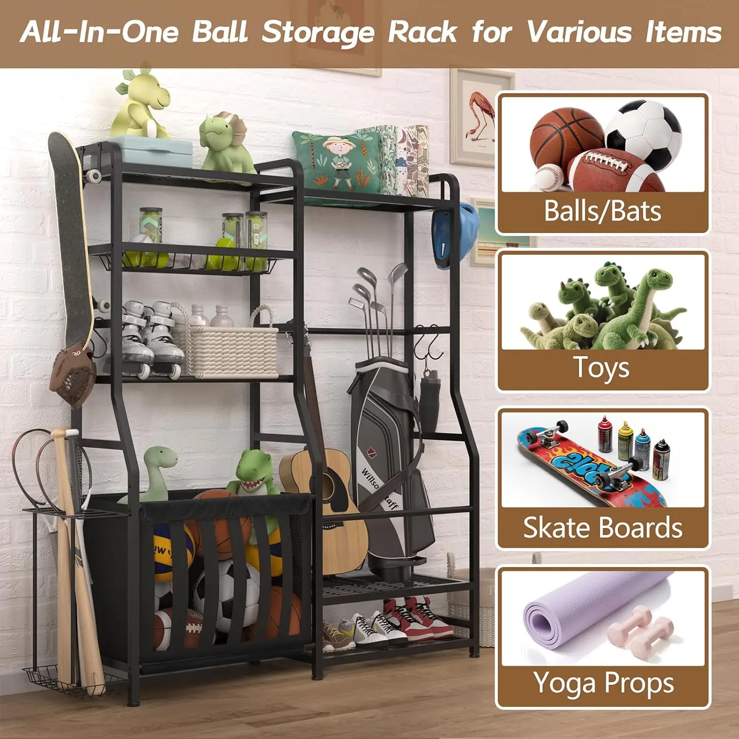 Garage Sports Equipment Organi - Golf Equipment Garage Organizer 评论和价格