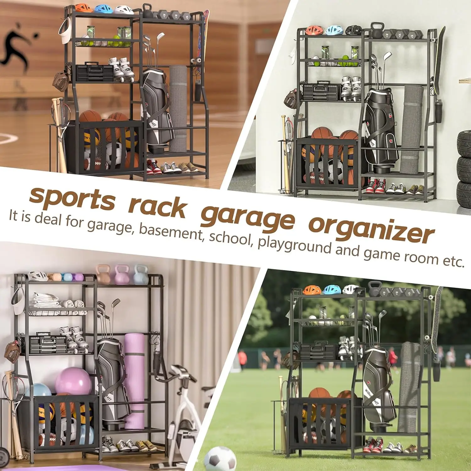 Garage Sports Equipment Organi - Golf Equipment Garage Organizer 评论和价格