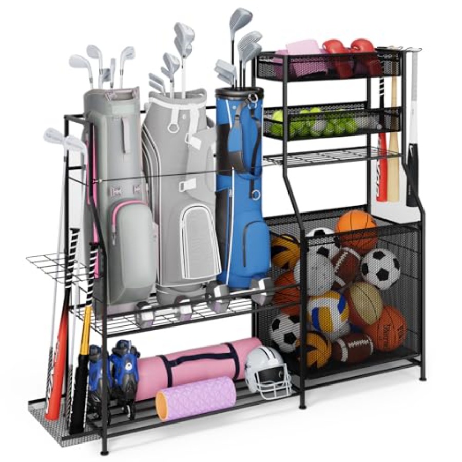 Garage Sports Equipment Organi - Golf Equipment Garage Organizer 评论和价格