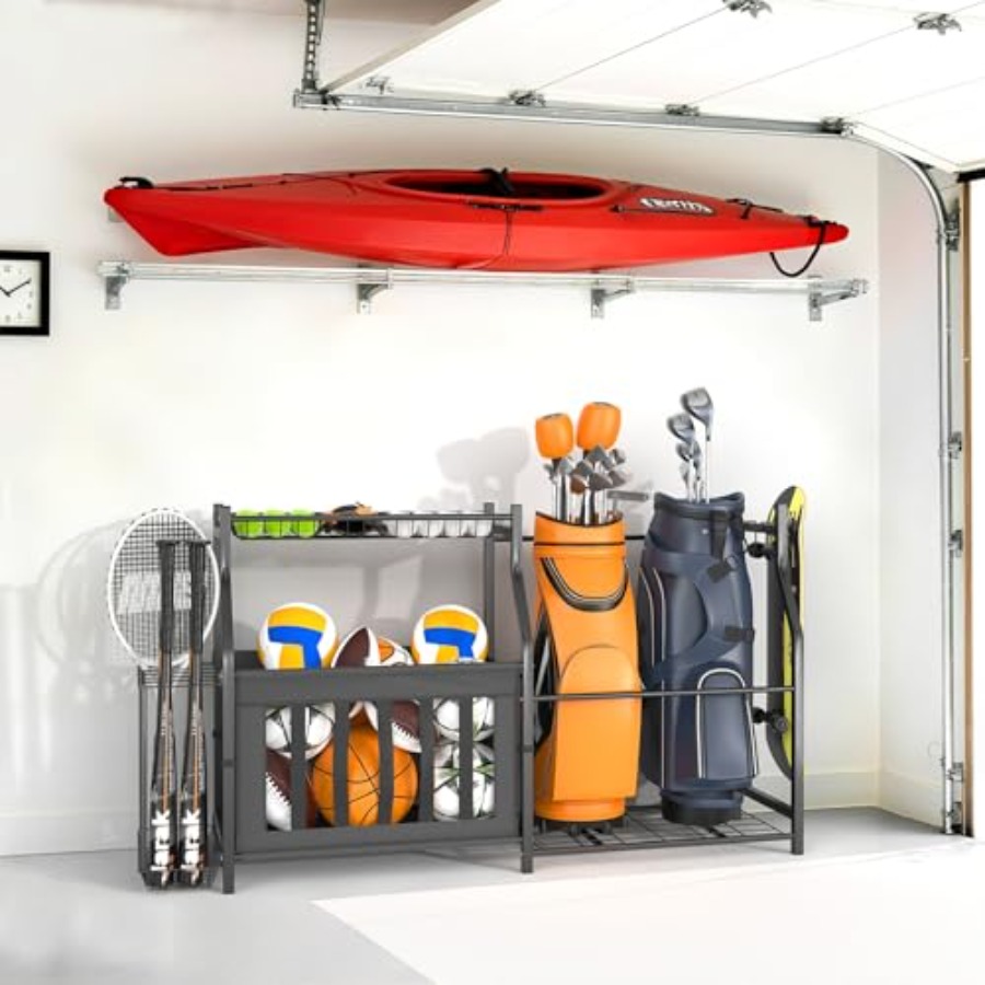 Garage Sports Equipment Organi - Golf Equipment Garage Organizer 评论和价格