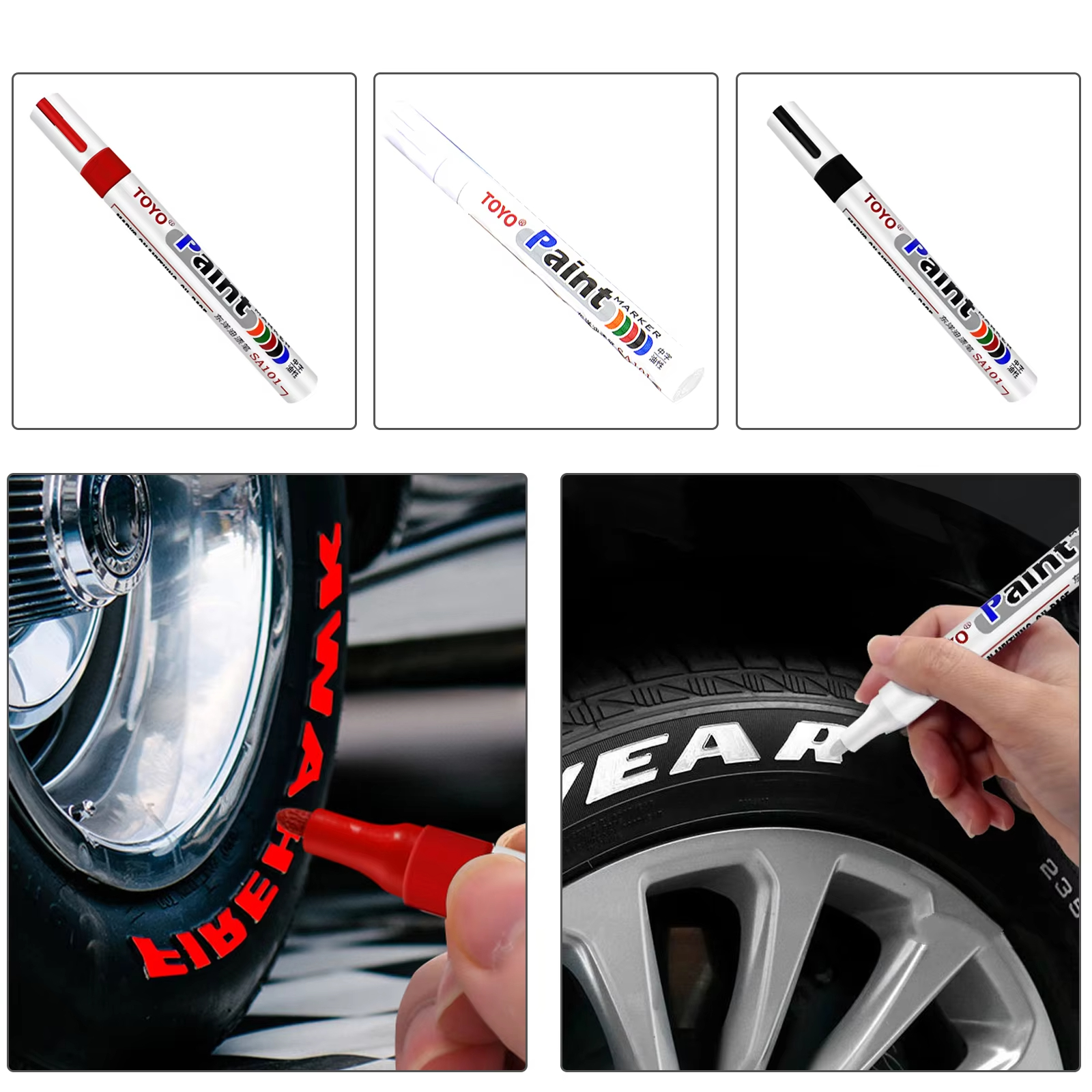 White Waterproof Auto Tire Pai - Tee Height Marker 评论和价格