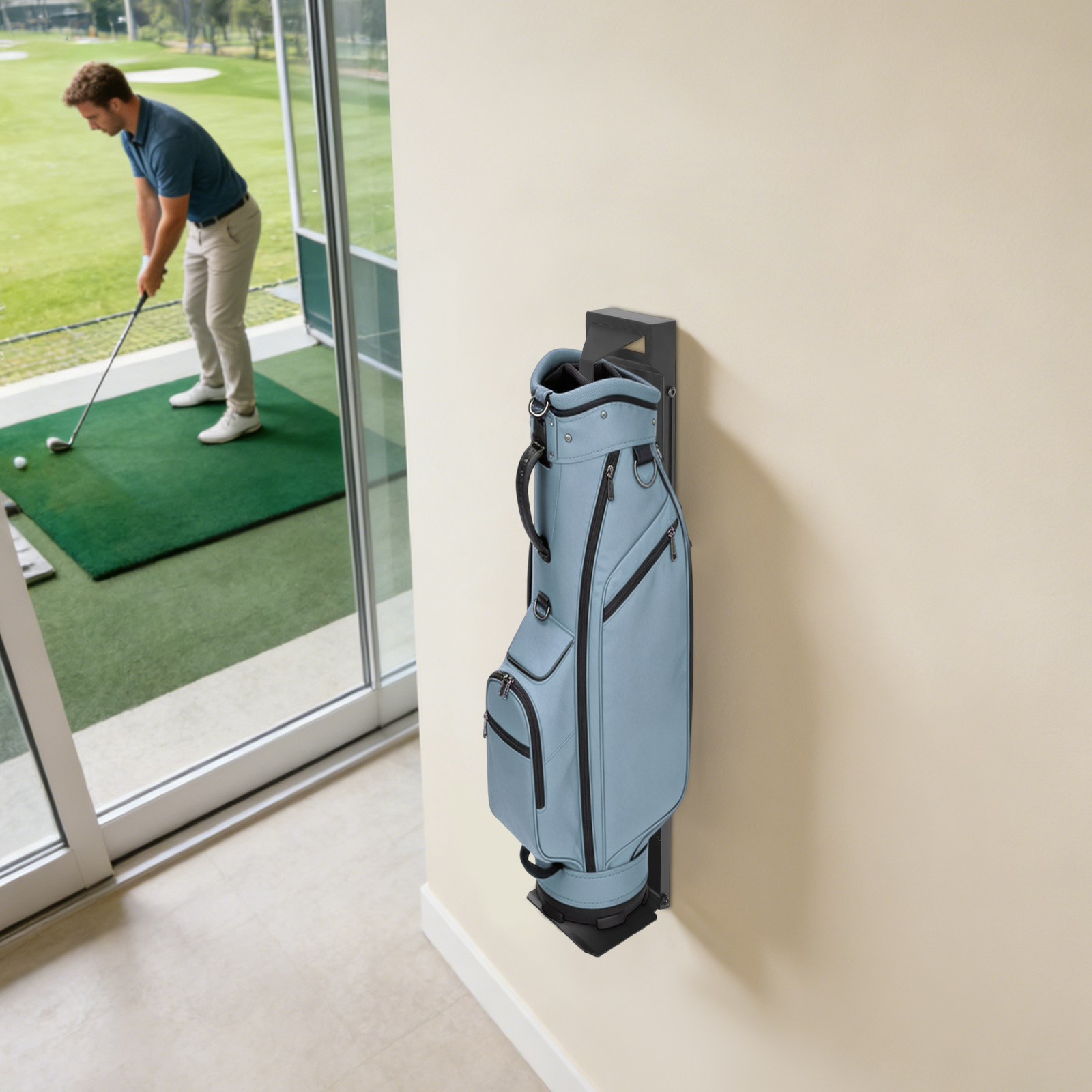 Wall Mount Golf Bag Holder Stu - Golf Equipment Garage Organizer 评论和价格