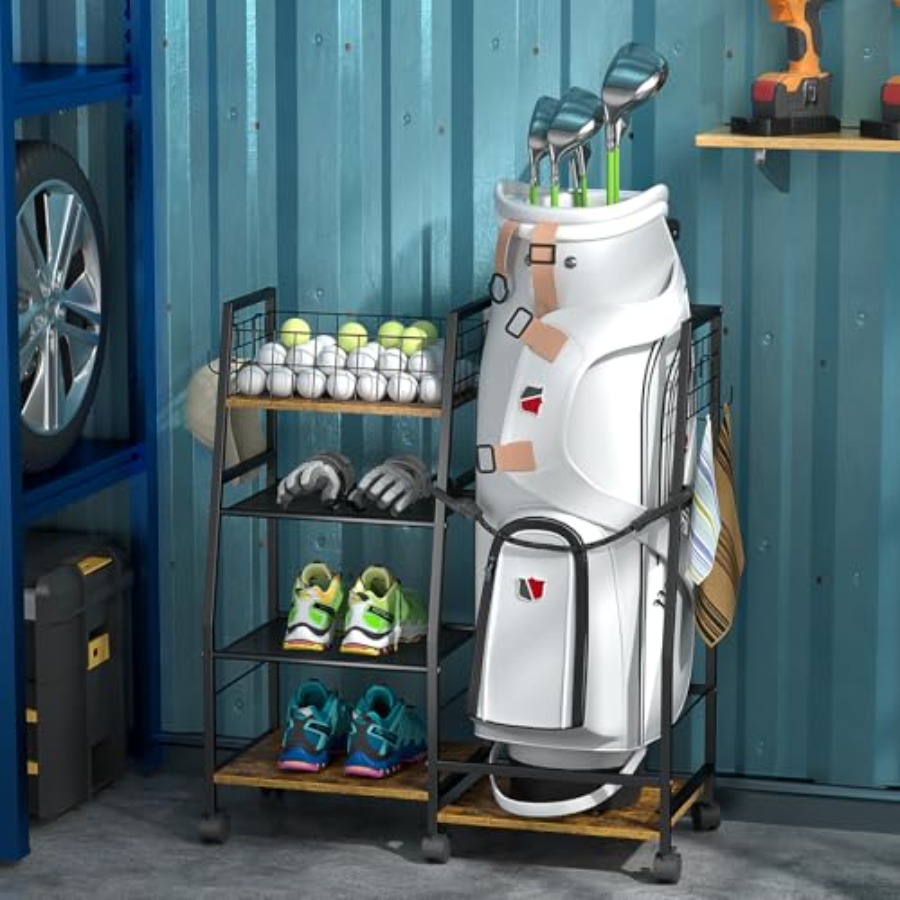 Golf Bag Garage Storage Rack w - Golf Equipment Garage Organizer 评论和价格