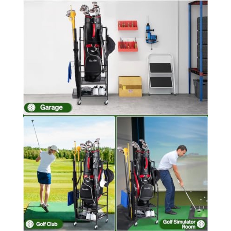 Golf Bags Storage Garage Organ - Golf Equipment Garage Organizer 评论和价格